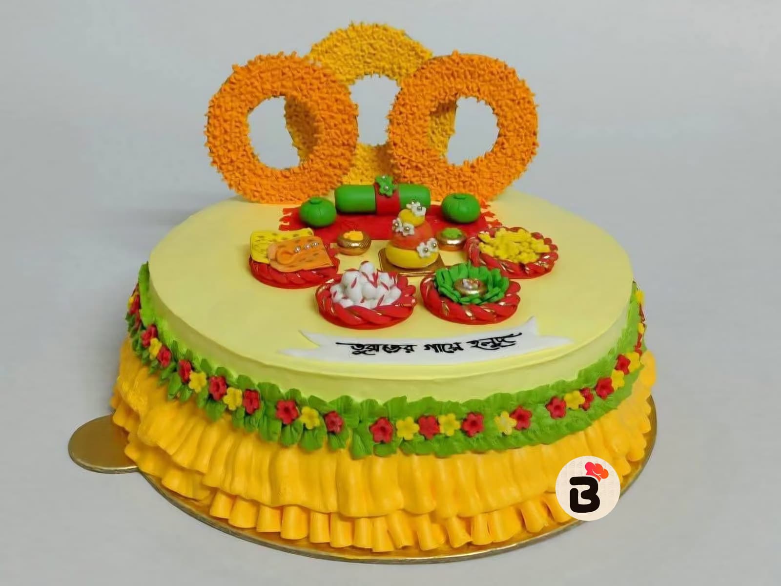 Jilapi and pitha themed cake