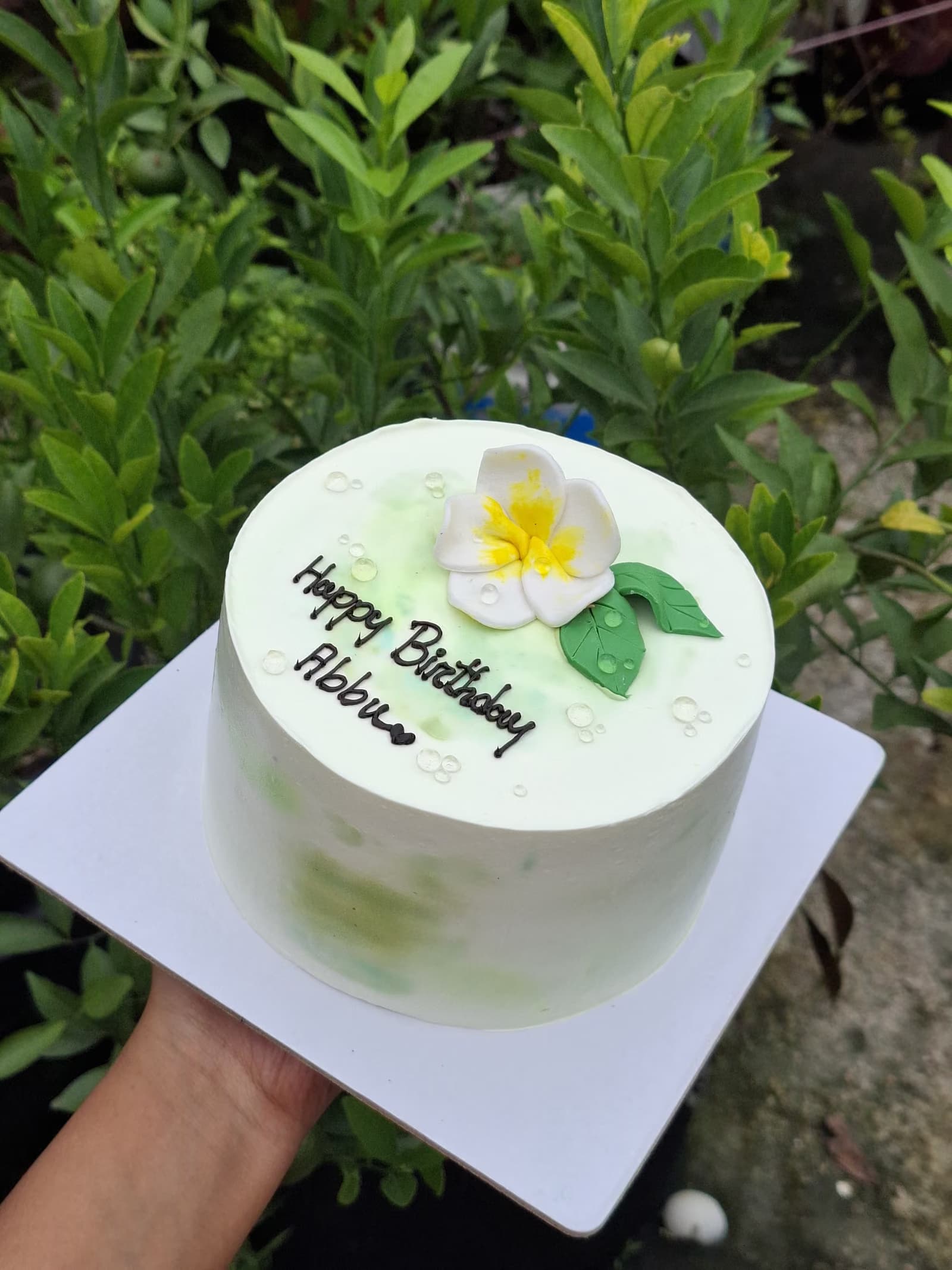 Frangipani birthday cake